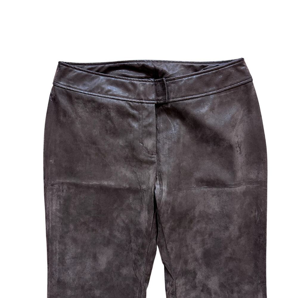 United Colors of Benetton Italy Vegan Leather Flare Bootcut Pant Size 44